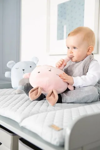 Wickelauflage Style, Soft, silbergrau, mit aufgesticktem Gesicht von roba in Grau, Silber – Produktfoto 5 von 5