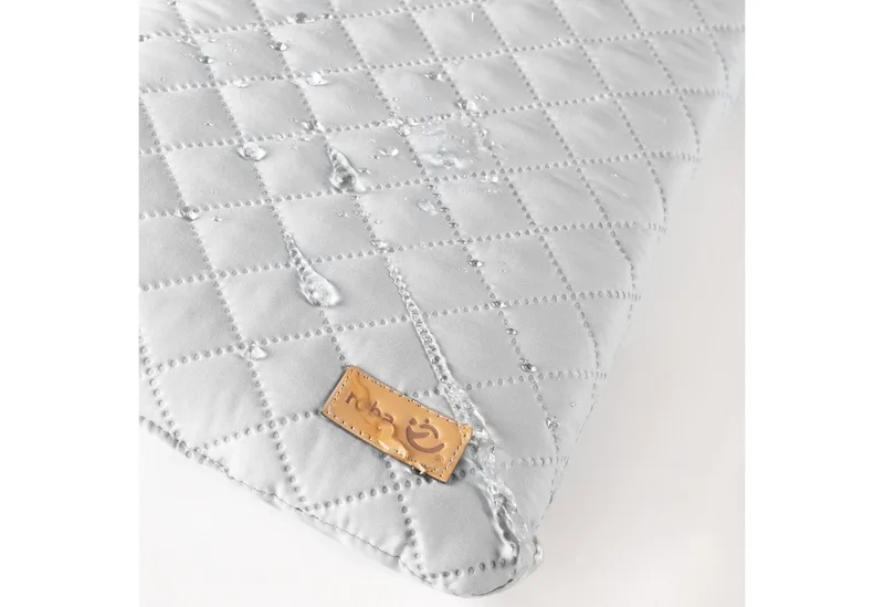Wickelauflage Style, Soft, silbergrau, mit aufgesticktem Gesicht von roba in Grau, Silber – Produktfoto 4 von 5