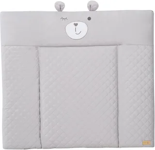 Wickelauflage Style, Soft, silbergrau, mit aufgesticktem Gesicht von roba in Grau, Silber – Produktfoto 1 von 5