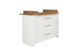 Wickelkommode Ava, Wickelansatz im Dekor Artisan Eiche by roba in White – product photo 1 of 3