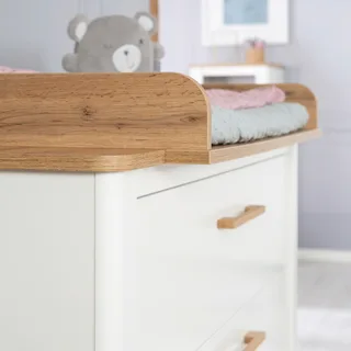 Wickelkommode Ava, Wickelansatz im Dekor Artisan Eiche by roba in White – product photo 2 of 3