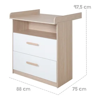 Wickelkommode Cabane by roba in White, Natural, 88 × 97,5 mm – product photo 2 of 3
