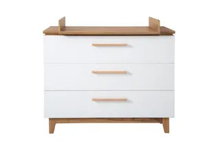 Wickelkommode Finn, Wickeltisch mit Aufsatz - Soft Close - 3 Schubladen by roba in White – product photo 1 of 5
