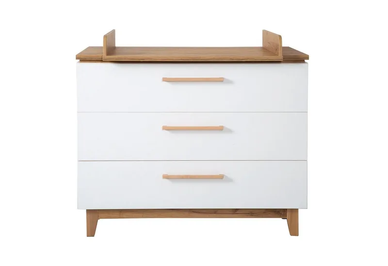 Wickelkommode Finn, Wickeltisch mit Aufsatz - Soft Close - 3 Schubladen by roba in White – product photo 1 of 5