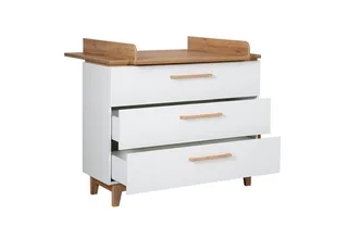 Wickelkommode Finn, Wickeltisch mit Aufsatz - Soft Close - 3 Schubladen by roba in White – product photo 5 of 5