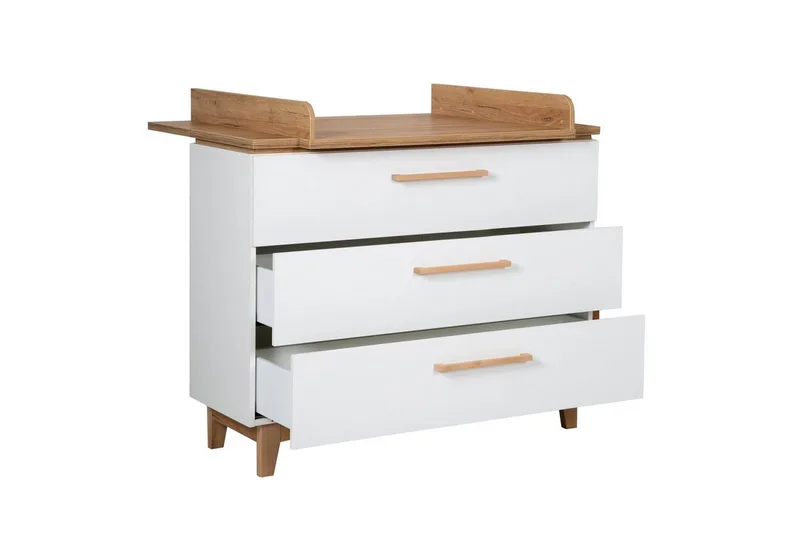 Wickelkommode Finn, Wickeltisch mit Aufsatz - Soft Close - 3 Schubladen by roba in White – product photo 5 of 5