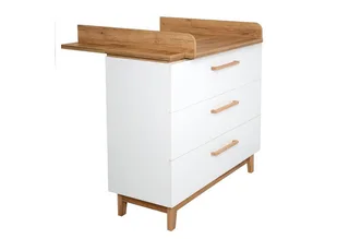 Wickelkommode Finn, Wickeltisch mit Aufsatz - Soft Close - 3 Schubladen by roba in White – product photo 4 of 5
