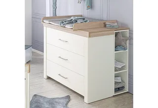 Wickelkommode Lucy, Wickeltisch mit Wickelansatz - Soft-Close - 3 Schubladen - Weiß by roba – product photo 4 of 5
