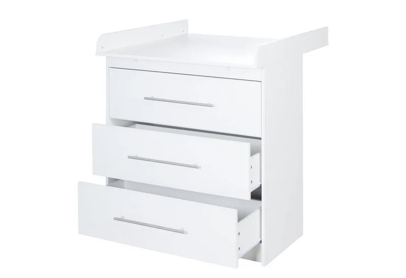 Wickelkommode Maren, mit abnehmbarem Aufsatz, schmal, 3 Schubladen by roba in White – product photo 5 of 5