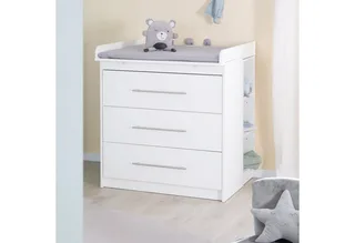 Wickelkommode Maren, mit abnehmbarem Aufsatz, schmal, 3 Schubladen by roba in White – product photo 3 of 5