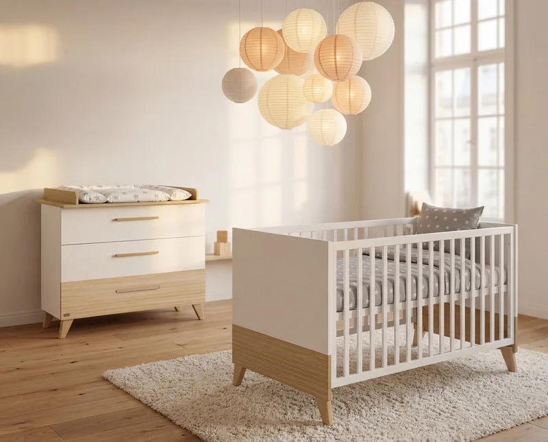 Wickelkommode Theo - Wickelkommode aus Holz in modernem Design, Wickelhöhe 90,5 cm - Schubladen mit Vollauszug - Ulme by roba in White – product photo 3 of 5