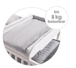 Wickelplatte Adam & Eule, inkl. Wickelauflage – zum Aufsetzen auf Baby- & Kinderbetten von roba in Weiß – Produktfoto 4 von 4