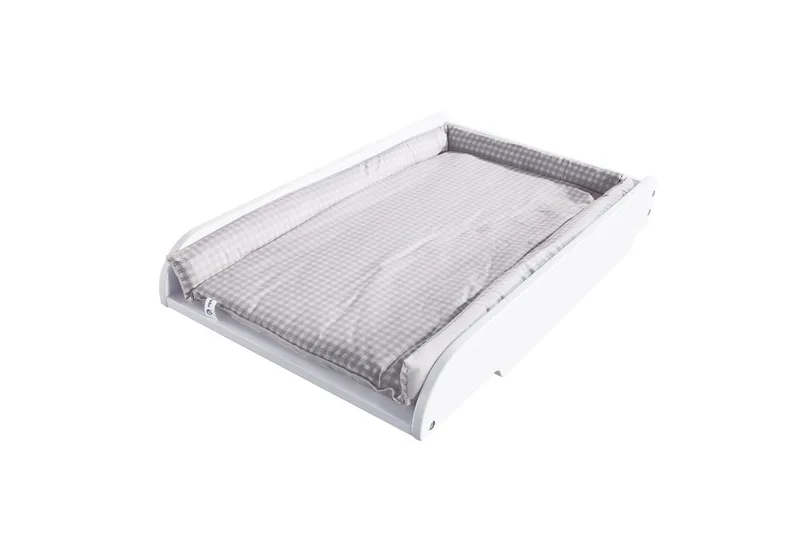 Wickelplatte Adam & Eule, inkl. Wickelauflage – zum Aufsetzen auf Baby- & Kinderbetten by roba in Weiß – product photo
