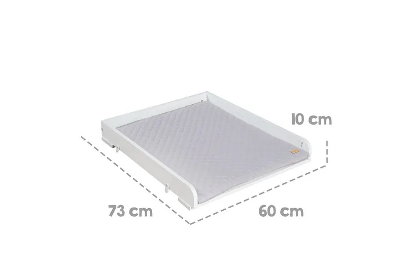 Wickelplatte roba Style, inkl. Wickelauflage, Aufsatz für Waschmaschinen by roba in Grey, Silver, White – product photo 3 of 3