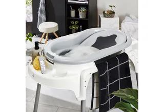 Babybadewanne Babybadewanne mit Ständer aus robustem Stahl de Rotho Babydesign en Gris – photo produit 3 sur 5
