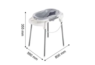 Babybadewanne Babybadewanne mit Ständer aus robustem Stahl de Rotho Babydesign en Gris – photo produit 5 sur 5