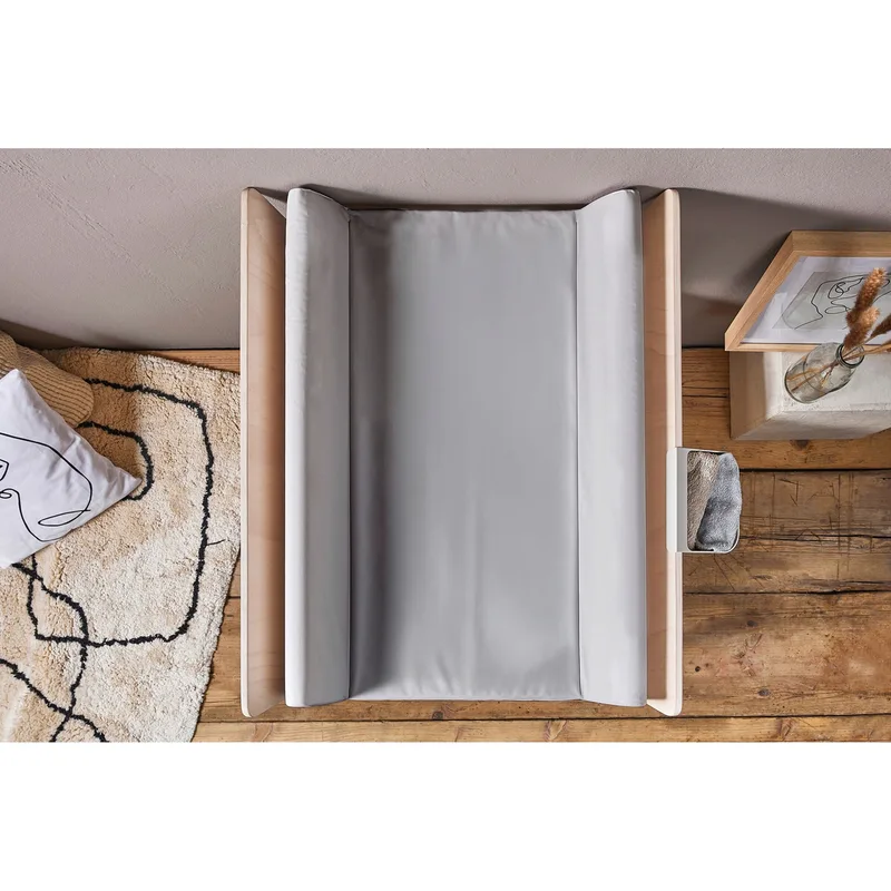 Keilwickelauflage uni 50x70 cm von Rotho Babydesign in Grau, 70 × 50 × 10 mm – Produktfoto 2 von 2