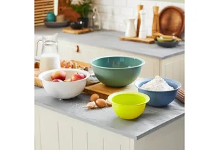 Schüssel Caruba Set mit 3 Schalen und 1 Sieb, Kunststoff (PP) BPA-frei, Kunststoff von Rotho Babydesign in Mehrfarbig – Produktfoto 5 von 5