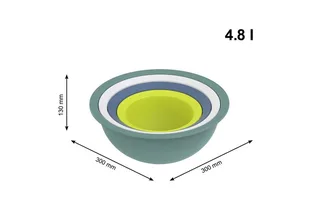 Schüssel Caruba Set mit 3 Schalen und 1 Sieb, Kunststoff (PP) BPA-frei, Kunststoff von Rotho Babydesign in Mehrfarbig – Produktfoto 4 von 5