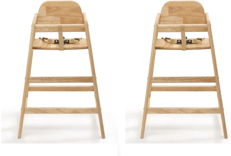 Eenvoudig Stapelbare Houten Kinderstoel 2st., Naturel by Safetots in Natuurlijk – product photo