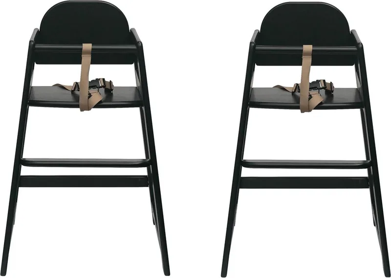 Eenvoudig Stapelbare Houten Kinderstoel 2st. by Safetots in Black – product photo