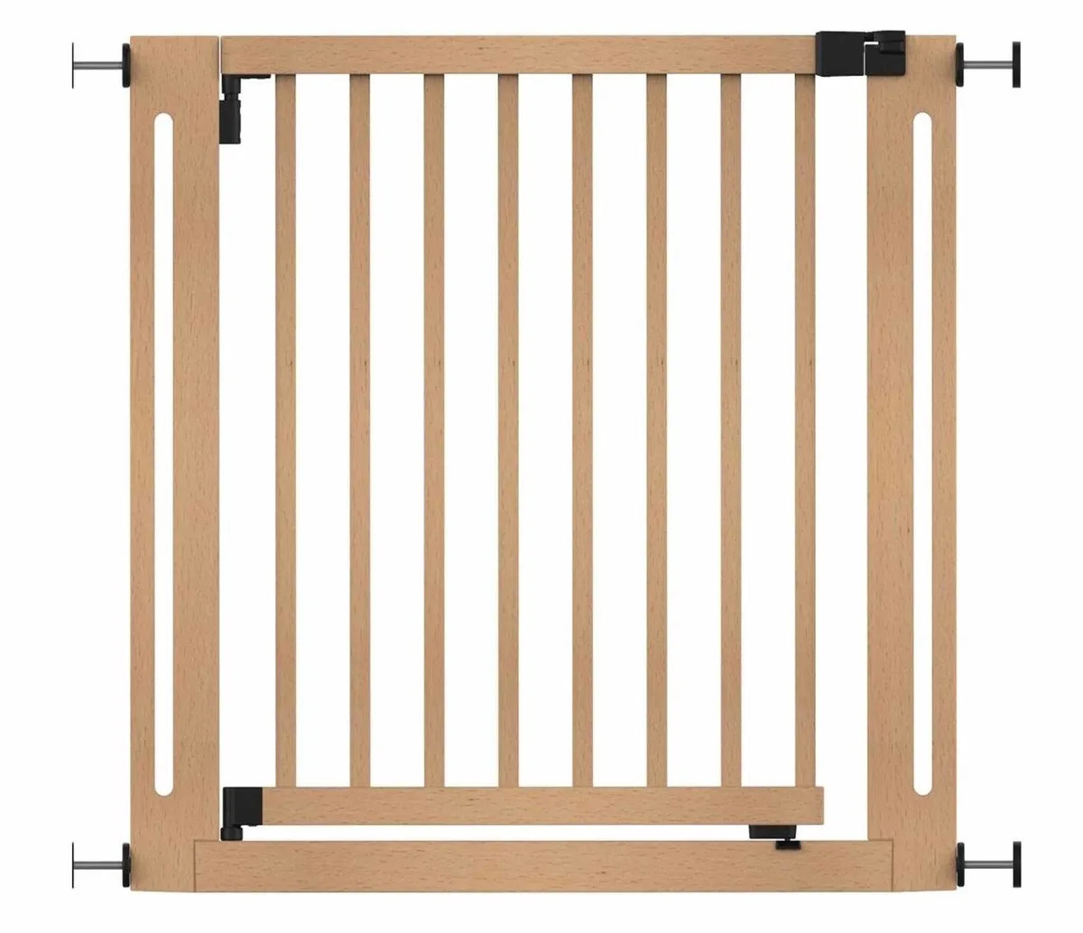 Elegance Traphekje 87 - 95 cm - Klemhekje - Klembevestiging - Zelfsluitend - Uitbreidbaar - Muurbeschermers - Drempel - Tweerichtings opening - Kinderbeveiliging - Eenhandige bediening van Safetots in Hout – productfoto