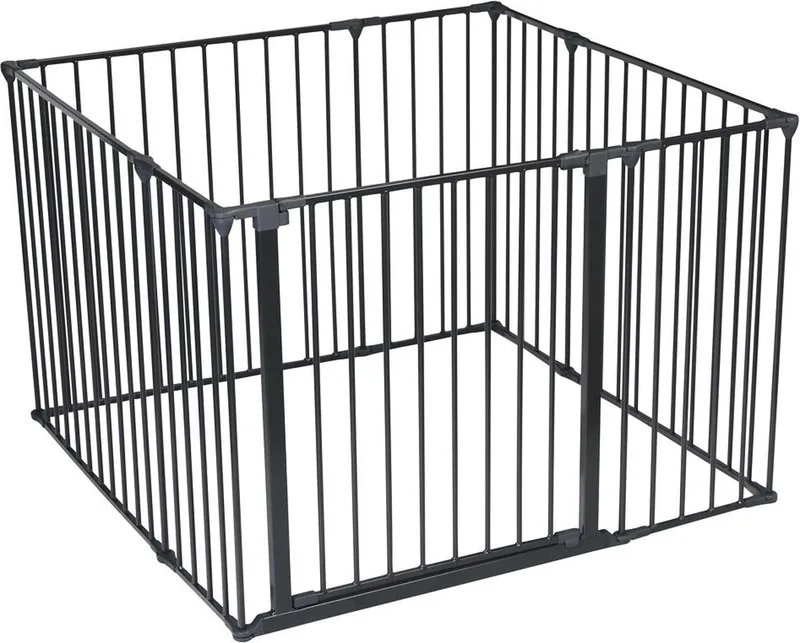 Grondbox, 105cm x 105cm, Zwart, 70cm Hoog, Baby Speelpen de Safetots en Noir – photo produit
