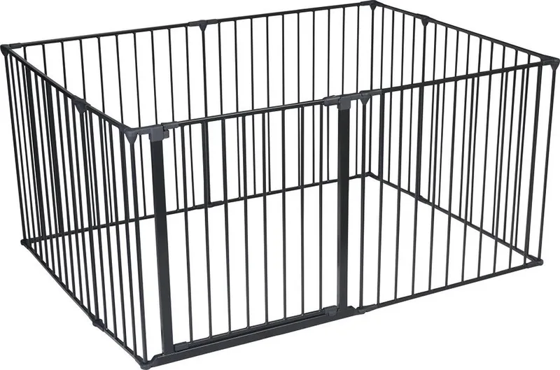 Grondbox, 105cm x 144cm, Zwart, 70cm Hoog, Baby Speelpen de Safetots en Noir – photo produit
