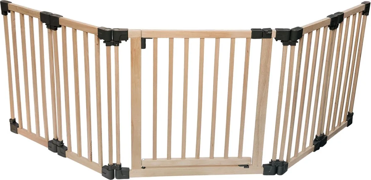 Houten Meer Panelen Veiligheidshek, Tot 256cm, Naturel Hout de Safetots en Natuurlijk (Tot 256cm) – photo produit