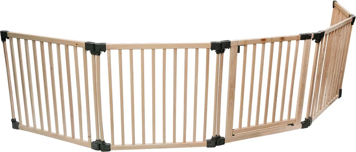 Houten Meer Panelen Veiligheidshek, Tot 416cm, Naturel Hout de Safetots en Natuurlijk (Tot 416cm) – photo produit