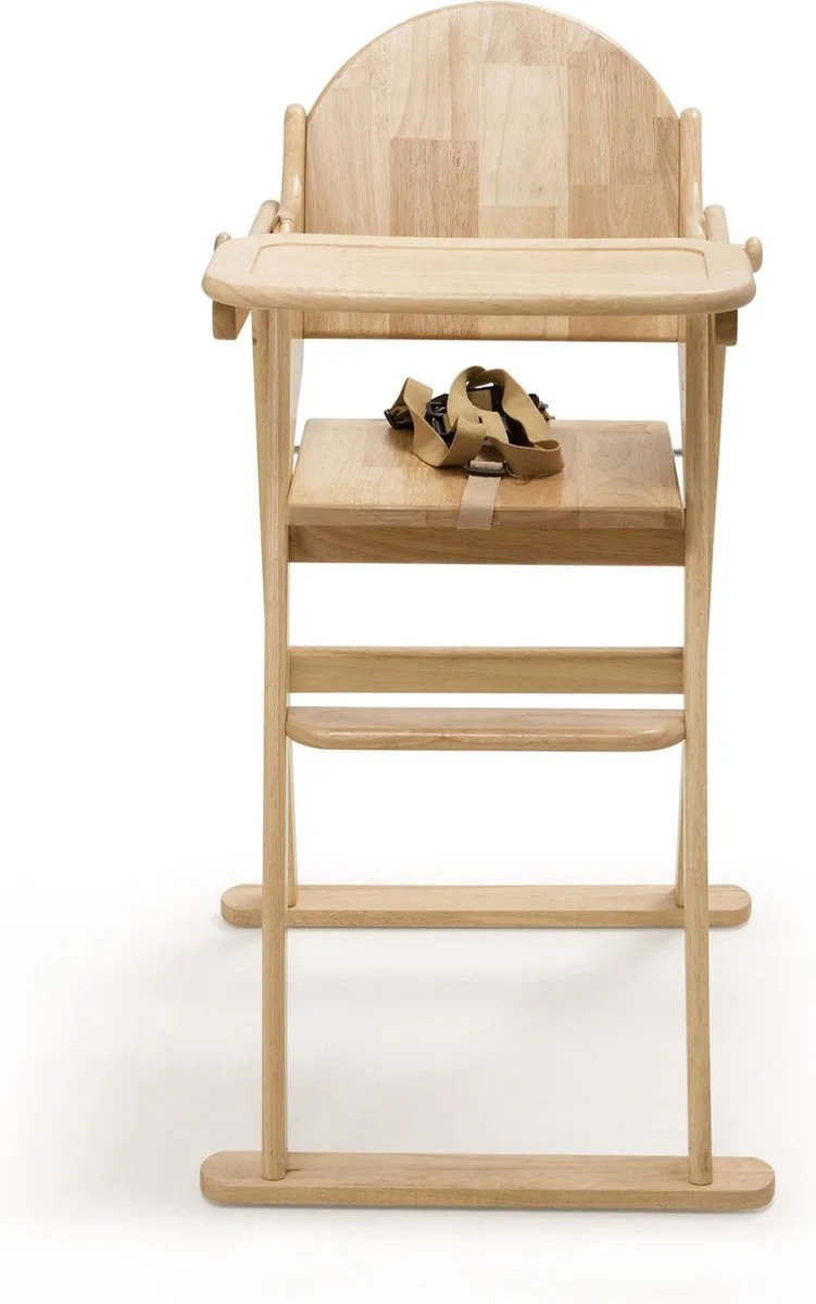 Inklapbare Houten Kinderstoel, Naturel, Hoge Kinderstoel by Safetots in Natuurlijk – product photo