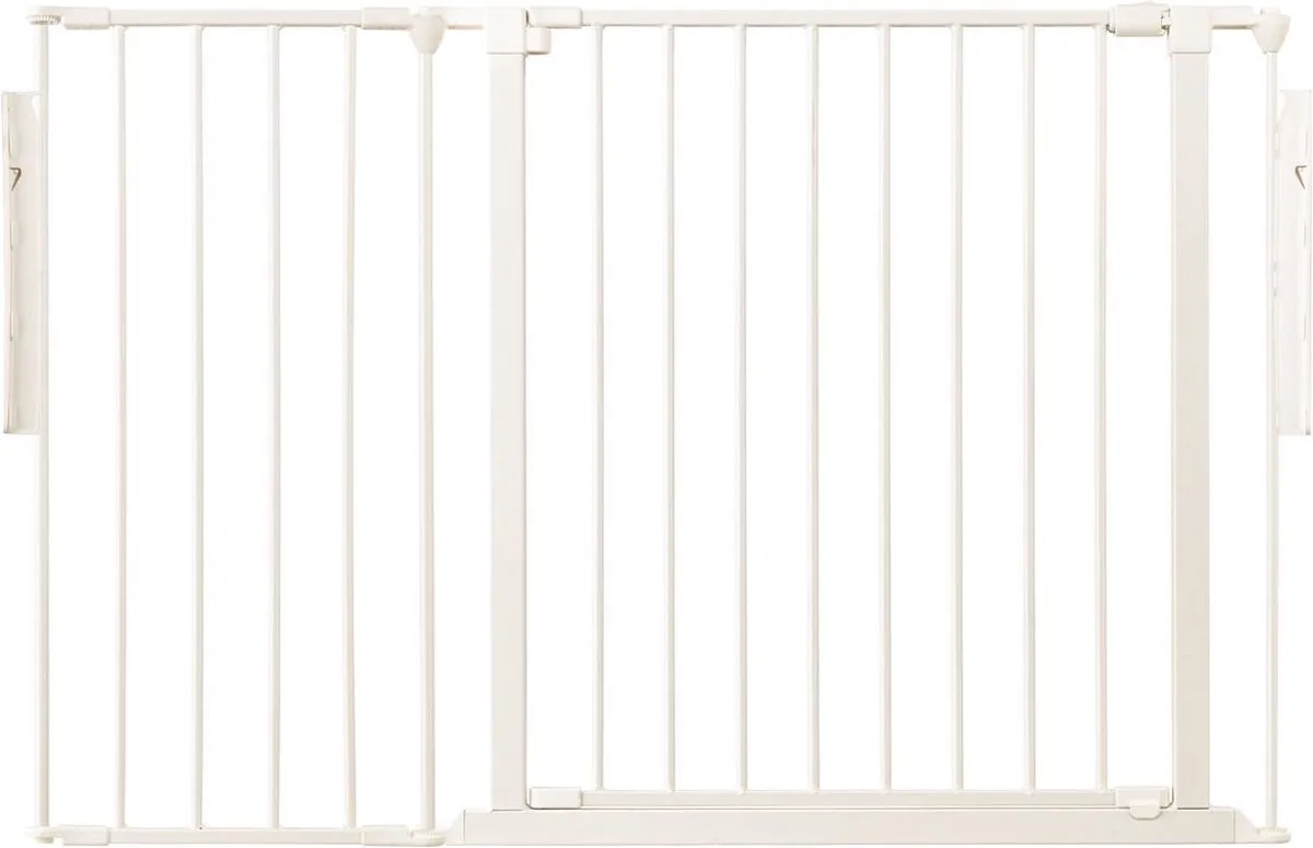 Kamerbreedhek, Panelenhek, Tot 115cm Breed, Wit, 70cm Hoog van Safetots in Wit – productfoto