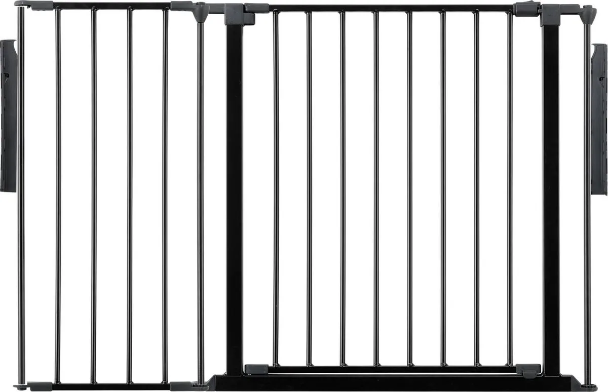 Kamerbreedhek, Panelenhek, Tot 115cm Breed, Zwart, 70cm Hoog van Safetots in Zwart – productfoto