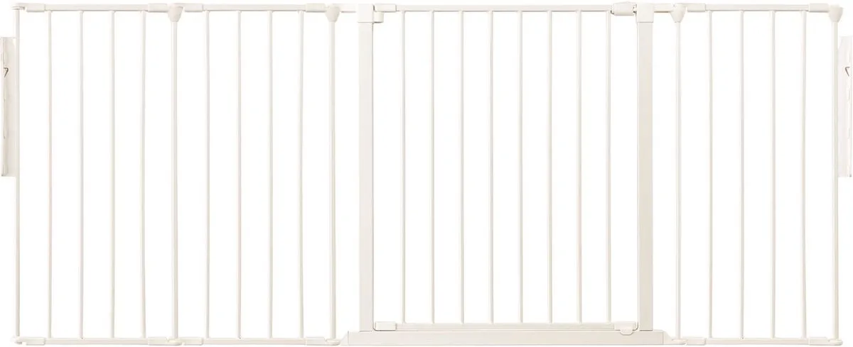 Kamerbreedhek, Panelenhek, Tot 181cm Breed, Wit, 70cm Hoog van Safetots in Wit – productfoto