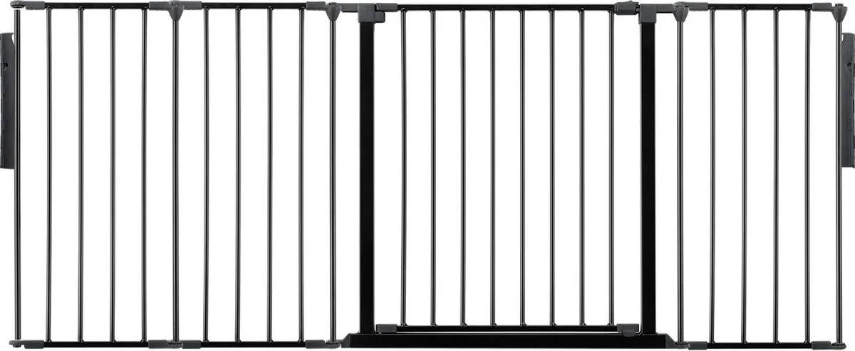 Kamerbreedhek, Panelenhek, Tot 181cm Breed, Zwart, 70cm Hoog van Safetots in Zwart – productfoto