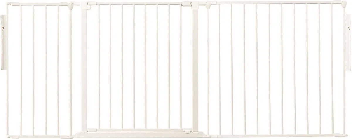 Kamerbreedhek, Panelenhek, Tot 187cm Breed, Wit, 70cm Hoog by Safetots in White – product photo