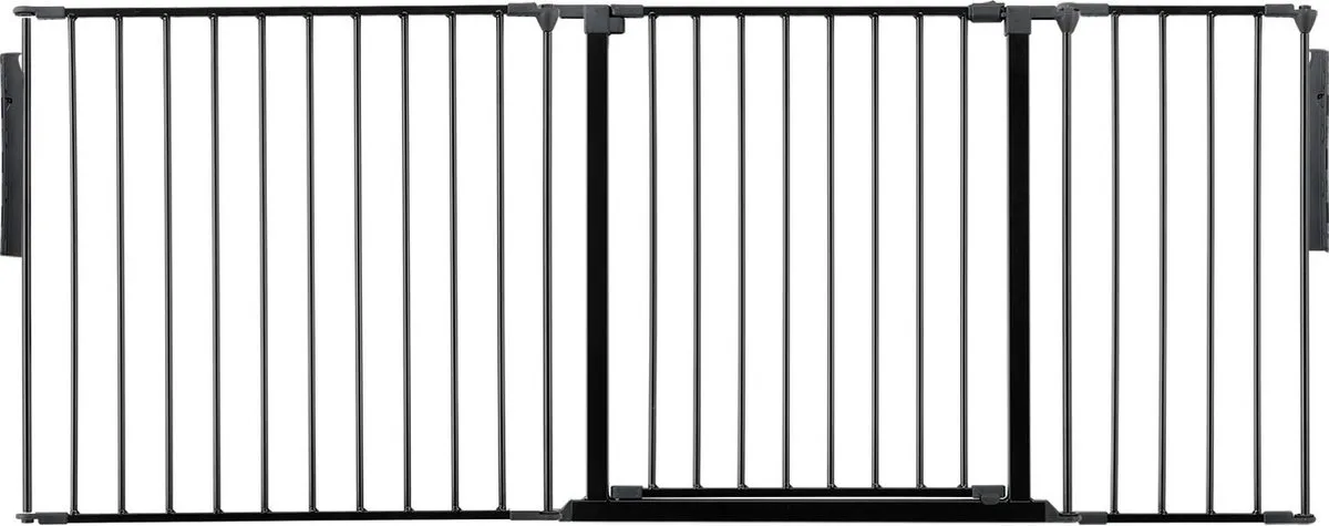 Kamerbreedhek, Panelenhek, Tot 187cm Breed, Zwart, 70cm Hoog van Safetots in Zwart – productfoto