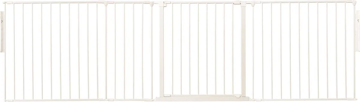 Kamerbreedhek, Panelenhek, Tot 259cm Breed, Wit, 70cm Hoog van Safetots in Wit – productfoto