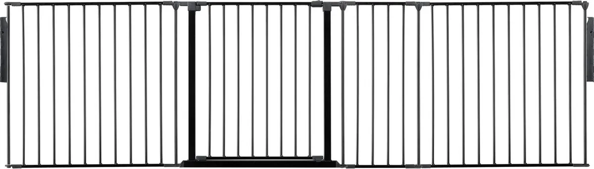 Kamerbreedhek, Panelenhek, Tot 259cm Breed, Zwart, 70cm Hoog van Safetots in Zwart – productfoto