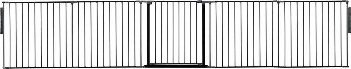 Kamerbreedhek, Panelenhek, Tot 370cm Breed, Zwart, 70cm Hoog fra Safetots i Sort – produktbillede