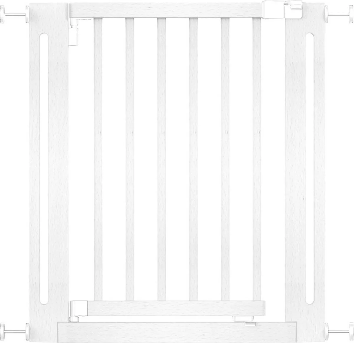 Klemhek Elegantie, 71cm - 79cm, Wit, Hout, Traphekje van Safetots in Wit – productfoto