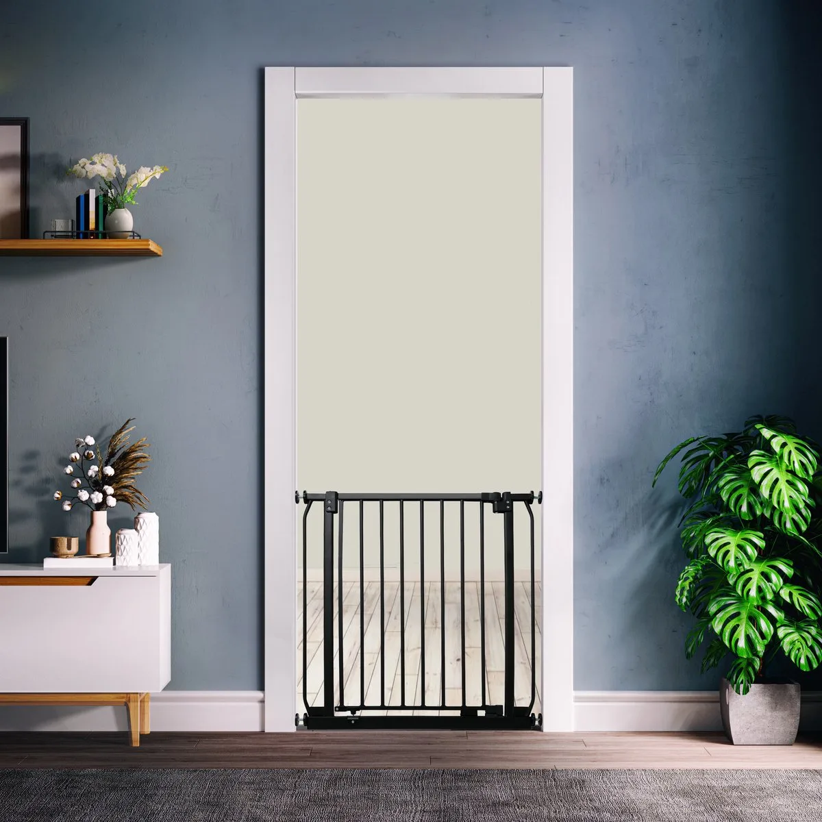 Klemhek Elite, Veiligheidshekje, 234cm - 243cm, Mat Zwart van Safetots in Zwart – productfoto