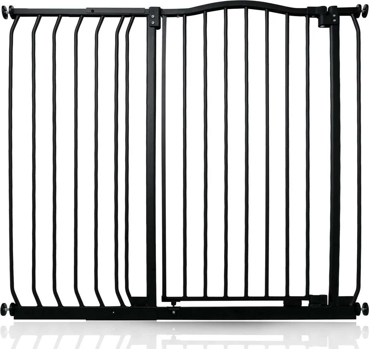 Klemhek met Gebogen Bovenkant, 107-116cm, Zwart, Hoog 100cm van Safetots in Zwart – productfoto
