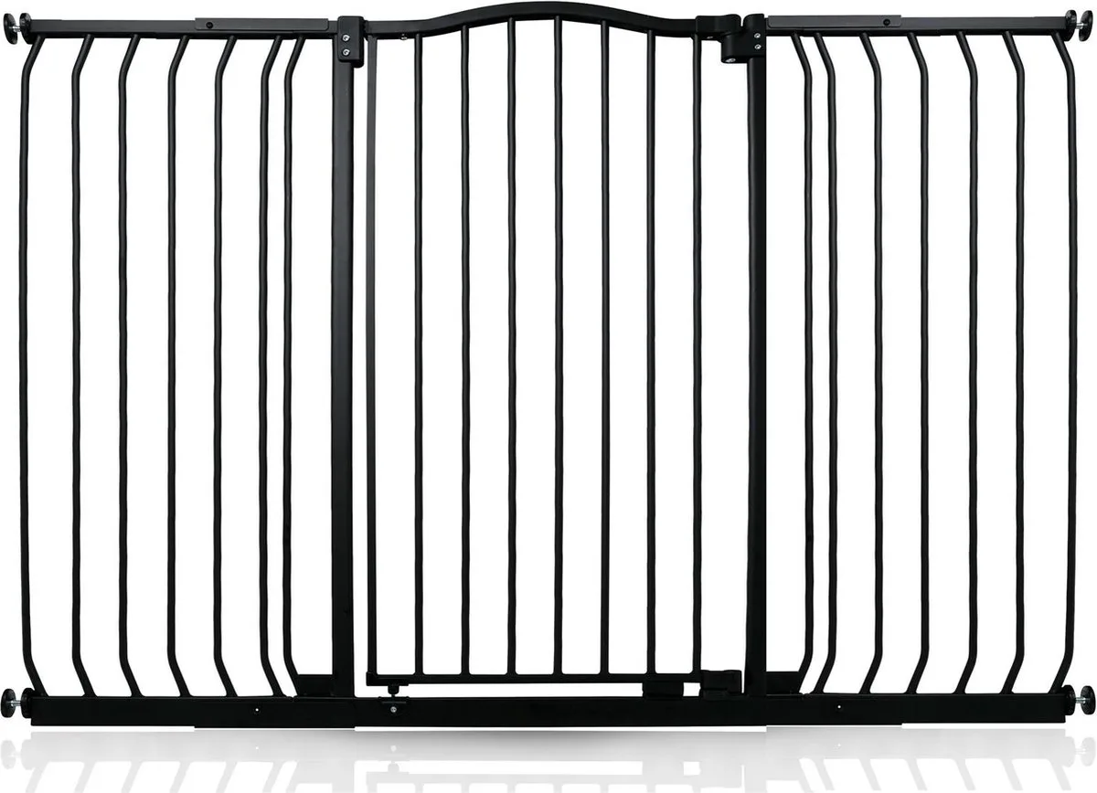 Klemhek met Gebogen Bovenkant, 143-152cm, Zwart, Hoog 100cm de Safetots en Noir – photo produit