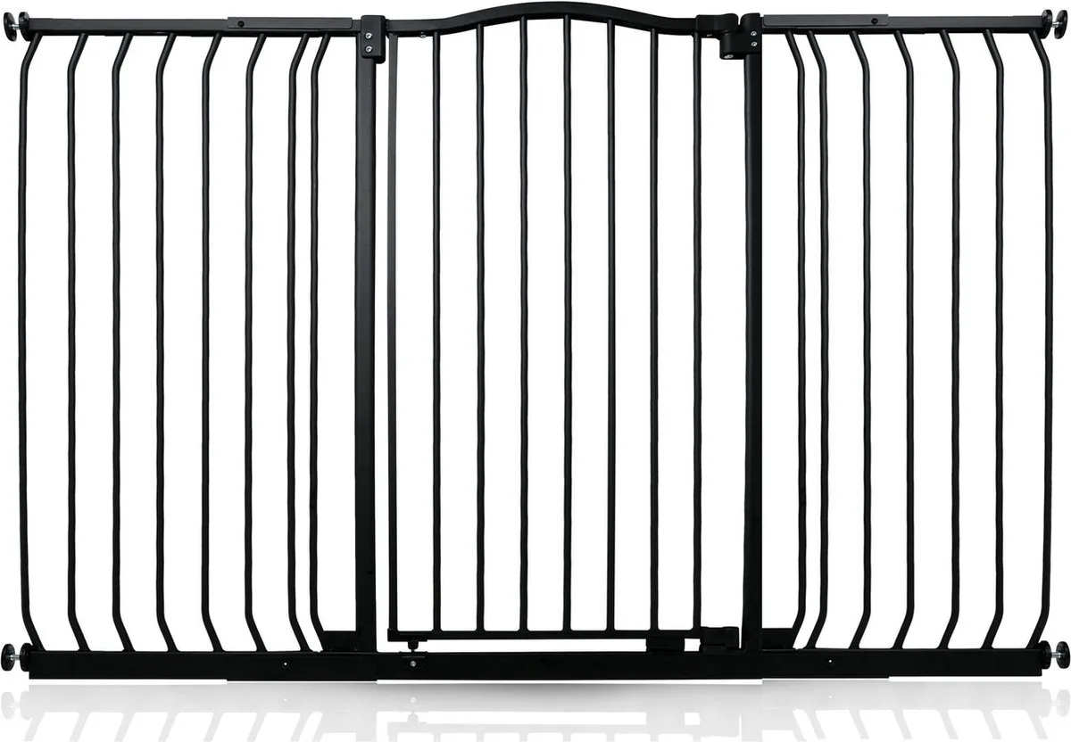 Klemhek met Gebogen Bovenkant, 152-161cm, Zwart, Hoog 100cm van Safetots in Zwart – productfoto