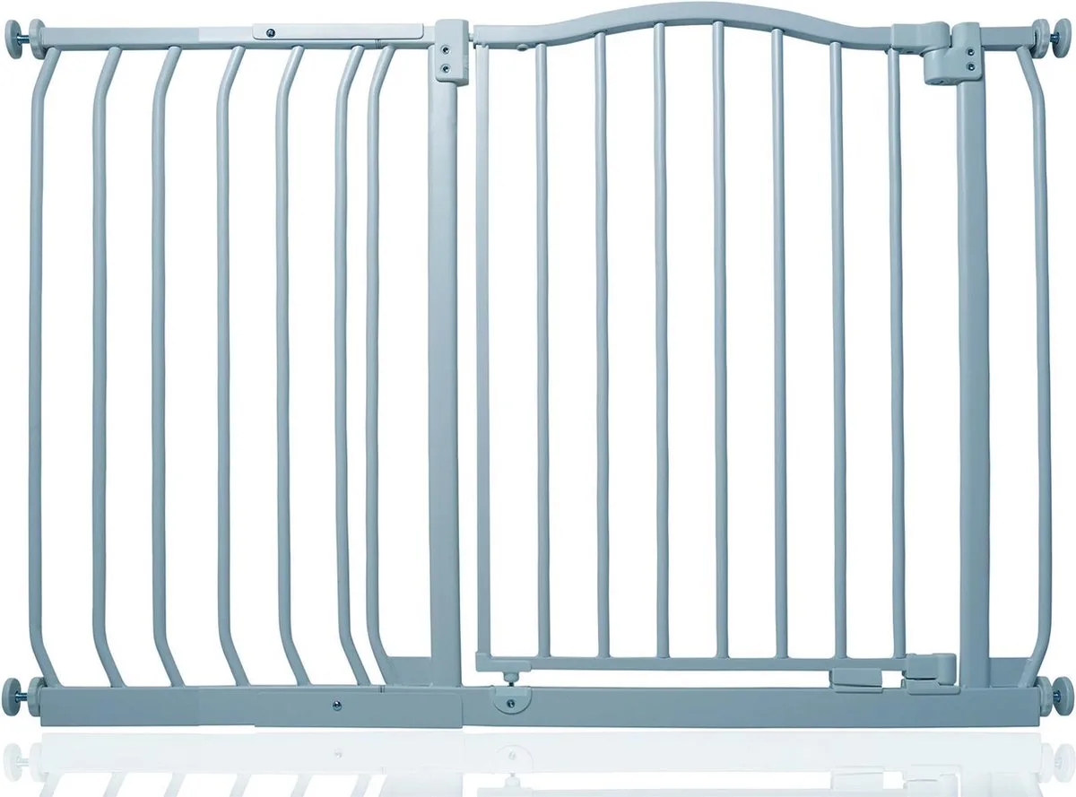 Klemhekje met Gebogen Bovenkant, 107cm - 116cm, Mat Grijs van Safetots in Grijs – productfoto