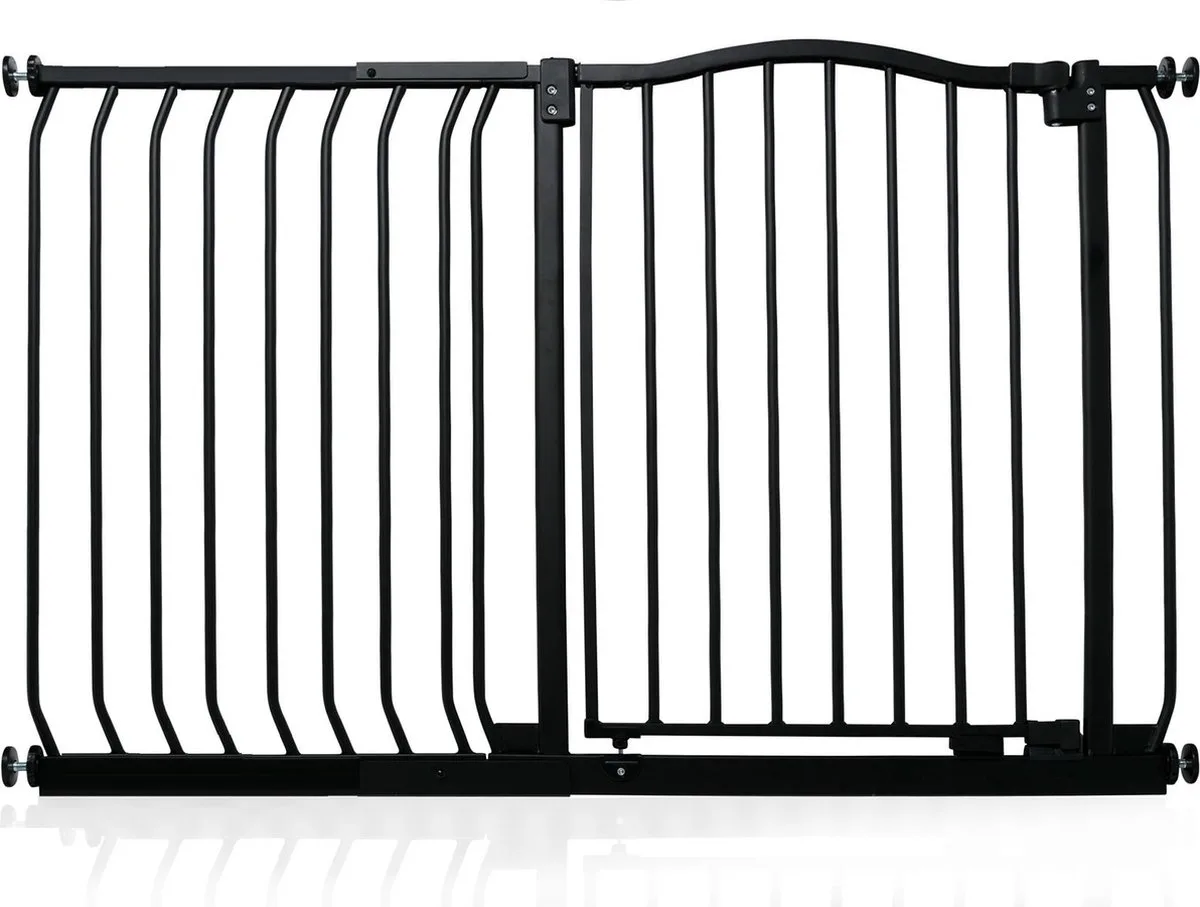 Klemhekje met Gebogen Bovenkant, 116cm - 125cm, Mat Zwart de Safetots en Noir – photo produit
