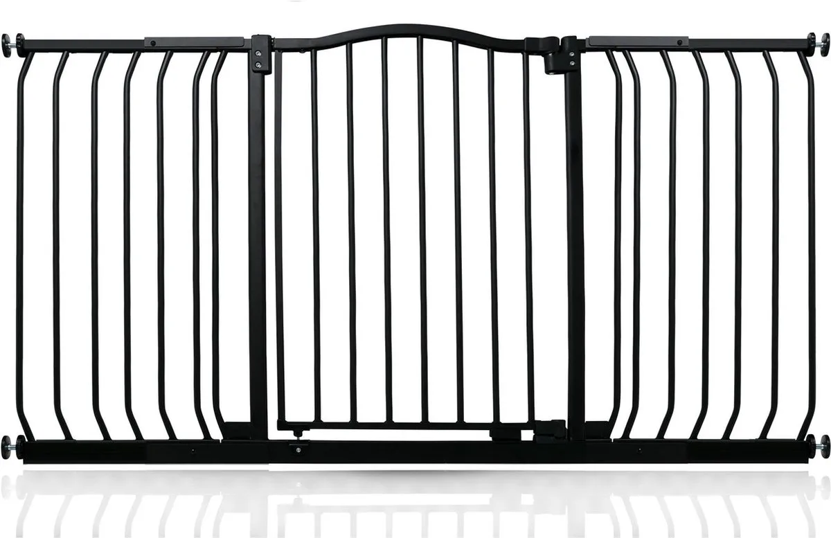 Klemhekje met Gebogen Bovenkant, 143cm - 152cm, Mat Zwart van Safetots in Zwart – productfoto