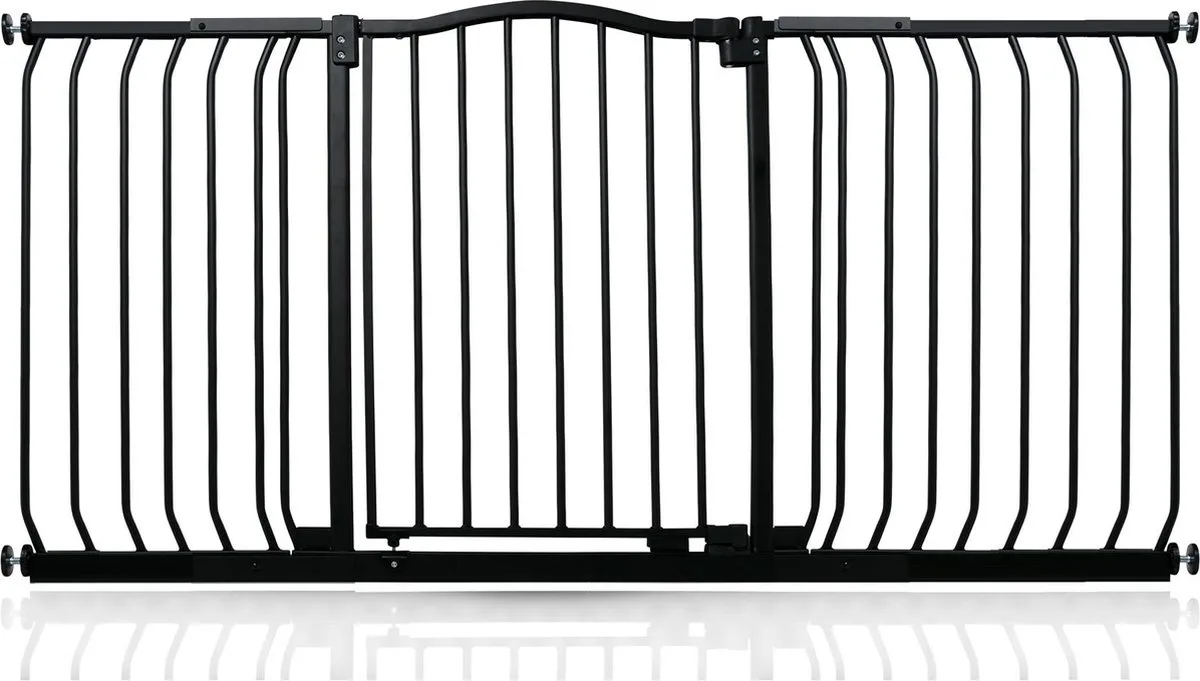 Klemhekje met Gebogen Bovenkant, 152cm - 161cm, Mat Zwart van Safetots in Zwart – productfoto