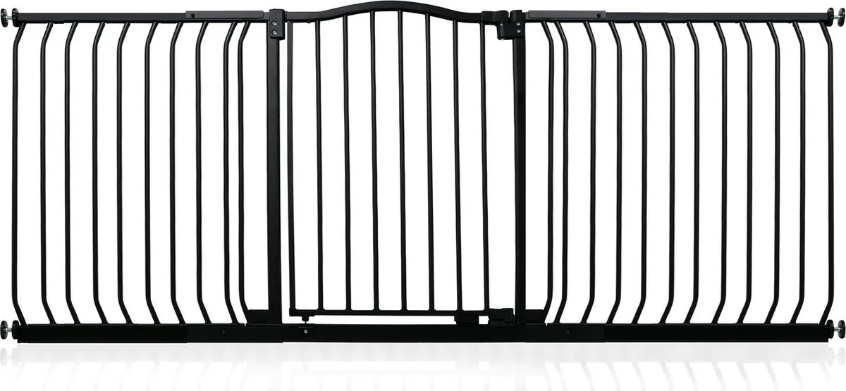 Klemhekje met Gebogen Bovenkant, 188cm - 197cm, Mat Zwart by Safetots in Black – product photo
